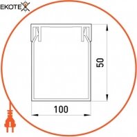 Enext s13033015 короб пластиковий перфорований e.trunking.perf.stand.65.65, 65х65мм, 2м