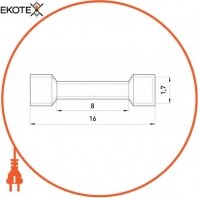 Enext s4036022 гильза соединительная изолированная e.splice.stand.rvt.1. red 0.5-1.5 кв. мм, красный