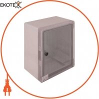 Корпус ударопрочный из АБС-пластика e.plbox.300.350.165.tr, 300х350х165мм, IP65 с прозрачными дверцами