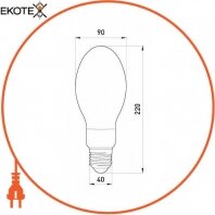 Enext l0470003 лампа ртутно-вольфрамовая e.lamp.hwl.e40.250, е40, 250 вт