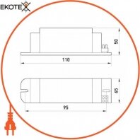 Enext l0430001 электромагнитный балласт e.ballast.hps.mhl.70, для натриевых и металлогалогеновых ламп 70 вт