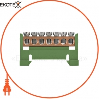 Шина нулевая e.bs.stand.1.7.green 7 отв., Зеленый