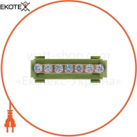 Шина нулевая e.bs.stand.1.7.green 7 отв., Зеленый