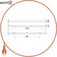 Enext l001004 светильник люминесцентный  e.lum.c.2.40 2х40w