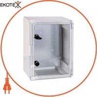 Корпус ударопрочный из АБС-пластика e.plbox.350.500.195.tr, 350х500х195мм, IP65 с прозрачными дверцами