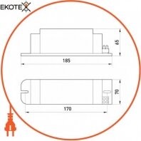 Enext l0430005 электромагнитный балласт e.ballast.hps.400, для натриевых ламп 400 вт