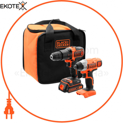 Набор из двух инструментов BLACK+DECKER BCK21S1S