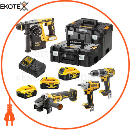 Набор из четырёх инструментов бесщеточных DeWALT DCK428P3T