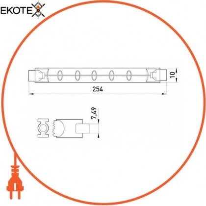 Enext l004027 лампа галогенная e.halogen.line.j254.220.1500, линейная, 254мм, 220v, 1500w