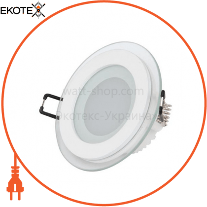 Horoz Electric 016-016-0006-010 светильник встраиваемый led 6w 6400k 480lm 165-260v d-96мм белый круг.
