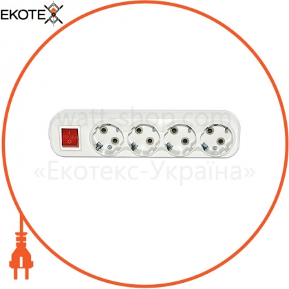 Lumex 410011 колодка с с / з с выключатель 4 входа lumex