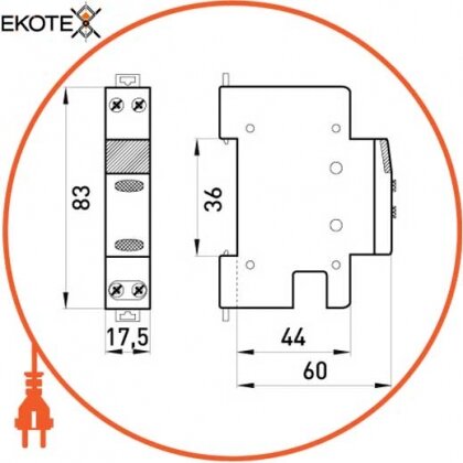 Enext i0270002 индикатор e.industrial.i.1.yellow.1.red, желто-красный