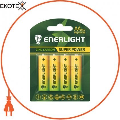 Enerlight 80060104 батарейка enerlight super power aa bli 4