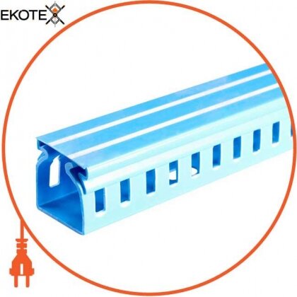 Enext s13033018 короб пластиковый перфорированный e.trunking.perf.stand.25.40, 25х40мм, голубой 2м