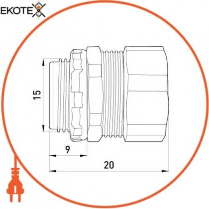 Enext s045002 ввод прямой e.met.dir.stand.sldx.10 для металлорукава 10мм (5/16)