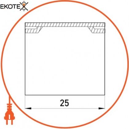 Enext s15033010 соединитель e.trunking.channel.stand.25.25 для короба 25х25мм