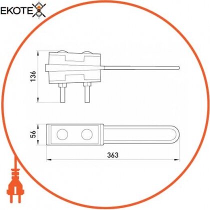 Enext p0210010 анкерный изолированный зажим e.i.clamp.4.70.120. zr, усиленный, 70-120 кв. мм