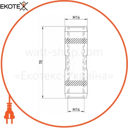 Enext z0010017 муфта удлиненная 16 мм, оцинк.