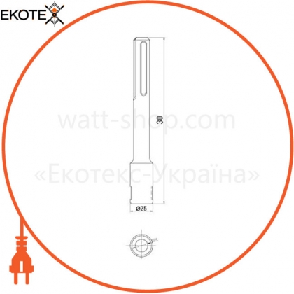 Enext z0011210 ударная насадка sds для шпильки заземления d20