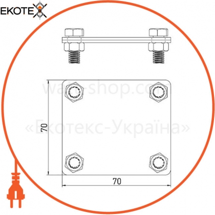 Enext z0020019 зажим крестовый для полосы fl 40