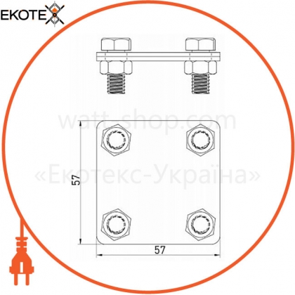 Enext z0020024 зажим крестовый для полосы fl 30