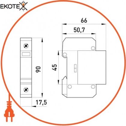 Enext i0340012 устройство для защиты от импульсных перенапряжений.industrial.surge.spd.s.ln, класс d, ln